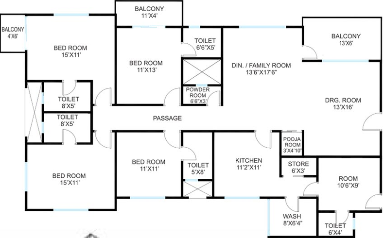 5 BHK Flat in Paras Urbane Park in Bawadiya Kalan, Bhopal - Image 843832