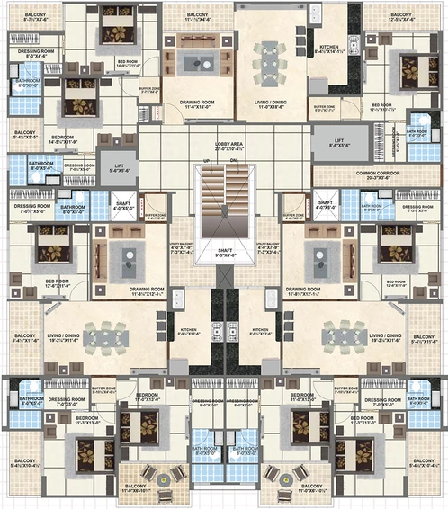 Floor Plan of DND Kings Landing in Tilak Nagar, Jaipur - Image 263936