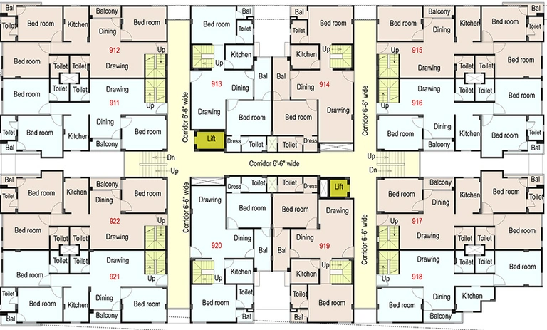 Floor Plan of DND Royale Platinum in Jagatpura, Jaipur - Image 263994
