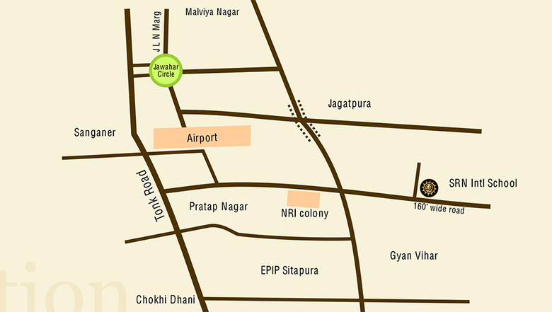 Location of DND Royale Platinum in Jagatpura, Jaipur - Image 263992
