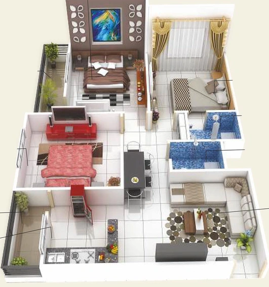 3 BHK Flat in Shri Parasnath Himanshu Shubh City in Lambakheda, Bhopal - Image 844730