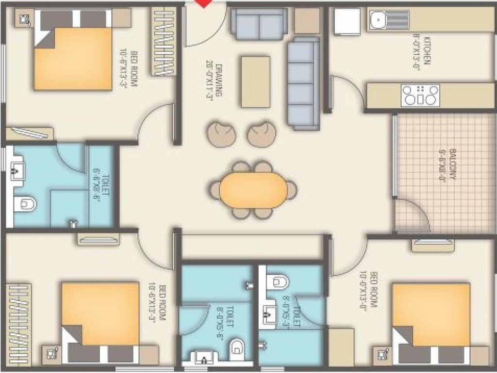 3 BHK Flat in Krishna Alankar Residency in Ram Nagar, Jaipur - Image 865694