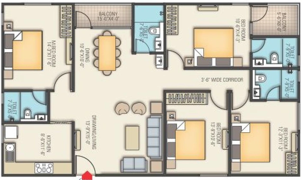 4 BHK Flat in Krishna Alankar Residency in Ram Nagar, Jaipur - Image 865696
