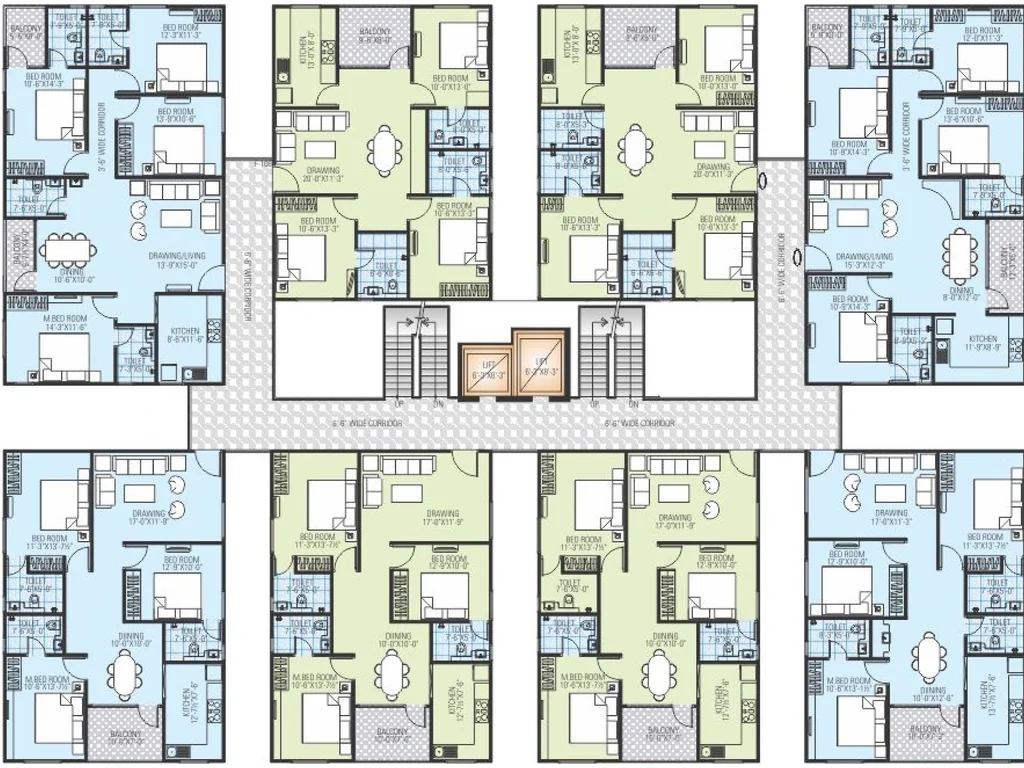 Floor Plan of Krishna Alankar Residency in Ram Nagar, Jaipur - Image 313457