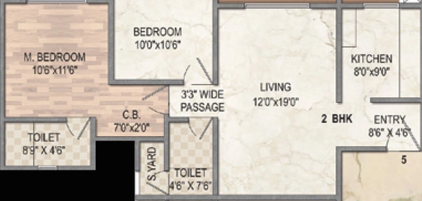 2 BHK Flat in Rosa Manhattan in Thane West, Thane - Image 779697
