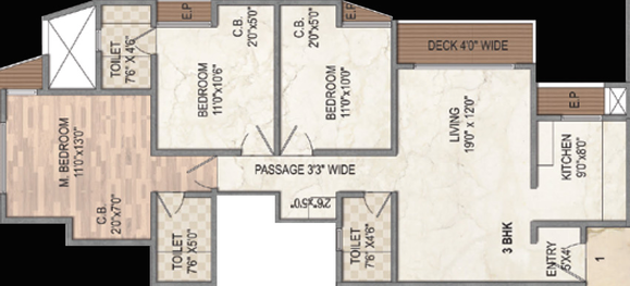 3 BHK Flat in Rosa Manhattan in Thane West, Thane - Image 779698