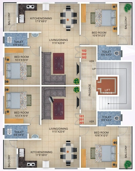 Floor Plan of Yashshree Anand Enclave in Somalwada, Nagpur - Image 251429