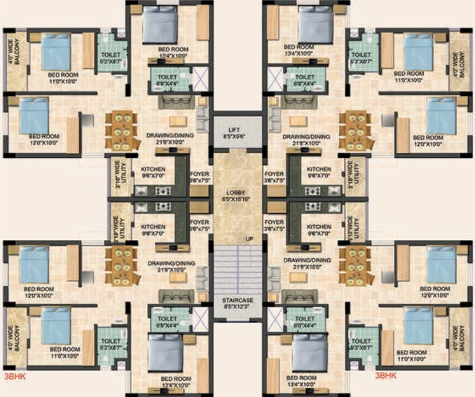 Floor Plan of Acrerise Amantran in Balianta, Bhubaneswar - Image 226805
