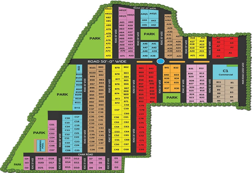 Master Plan of Urbanaid Uniworld in Juggaur, Lucknow - Image 248224