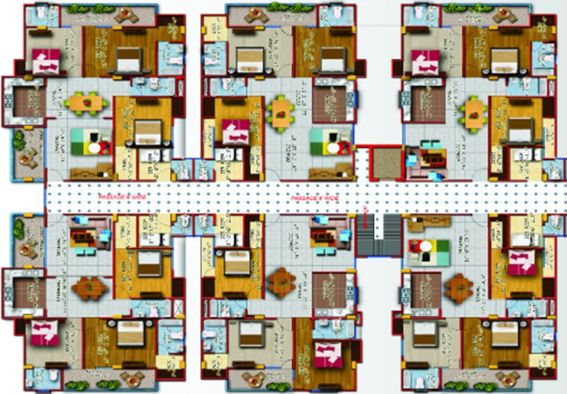 Floor Plan of Shri Balaji BCC Vision Apartment in Moti Nagar, Lucknow - Image 248092