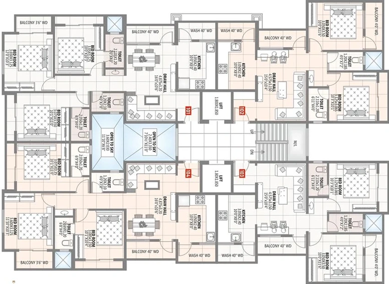 Floor Plan of Modern Height in Hudkeshwar, Nagpur - Image 226563