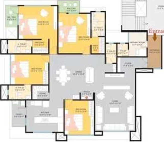 4 BHK Flat in Shubh Trident in Vesu, Surat - Image 846711