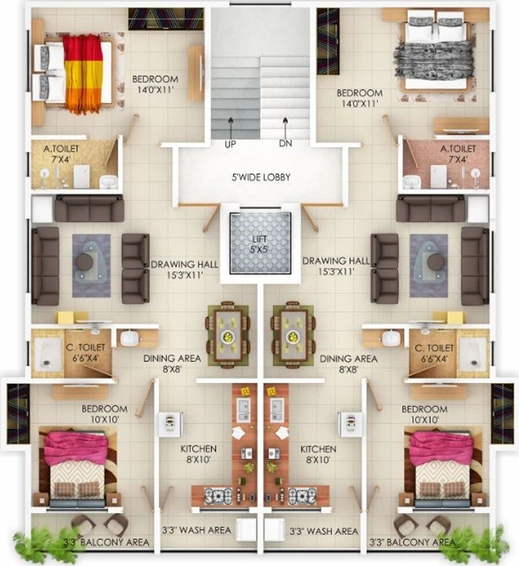 Floor Plan of Gruh Chhaya Sparsh 7 in Hudkeshwar, Nagpur - Image 250870