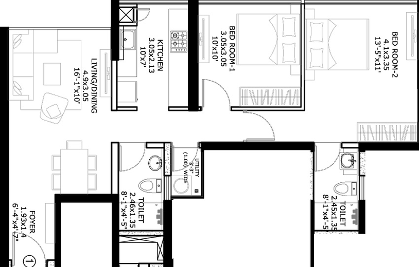 2 BHK Flat in Tata Serein in Thane West, Thane - Image 779788