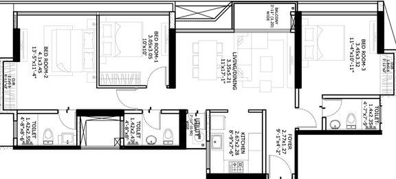 3 BHK Flat in Tata Serein in Thane West, Thane - Image 779789