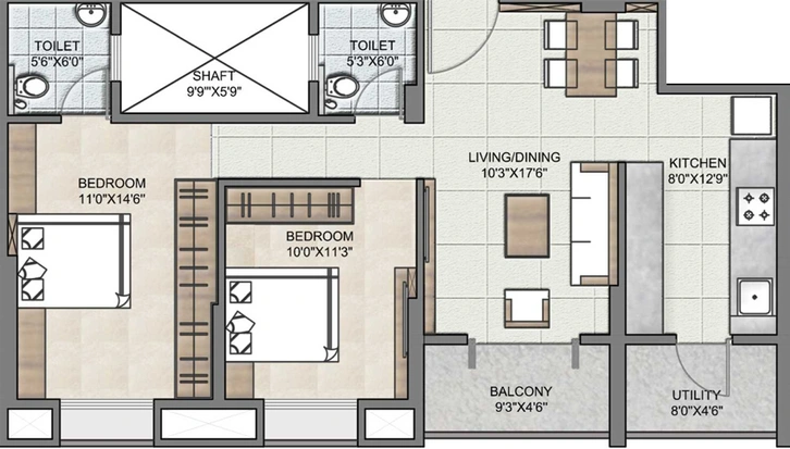 2 BHK Flat in Vaastu Natures Nest in Gangapur Road, Nashik - Image 843145