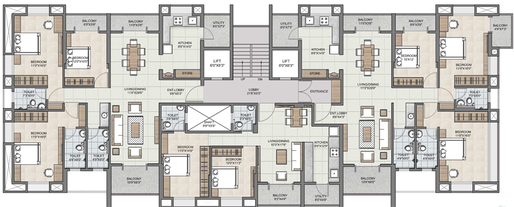 Floor Plan of Vaastu Natures Nest in Gangapur Road, Nashik - Image 246046