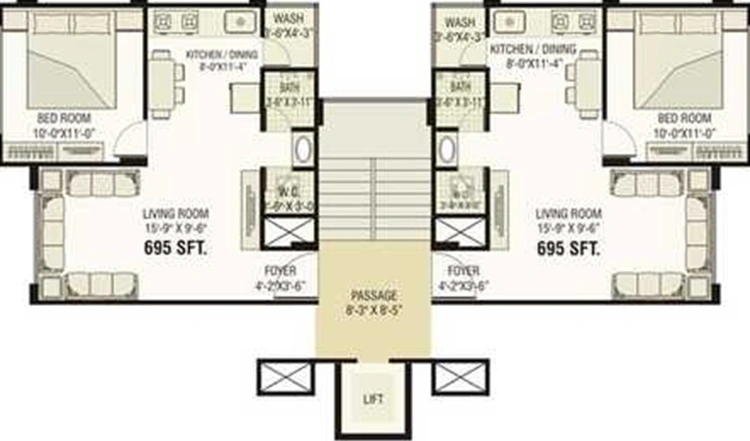 Floor Plan of Milestone Habitat in Sagrampura, Surat - Image 253099