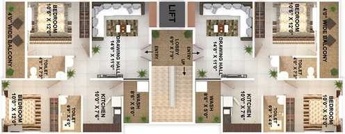 Floor Plan of Ayush Nirmal Enclave in Wathoda, Nagpur - Image 227091