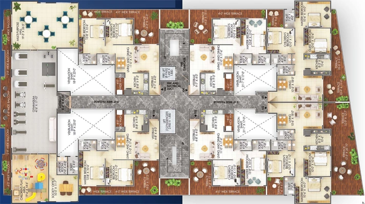 Floor Plan of Dhuni Arctic in Jaitala, Nagpur - Image 249711