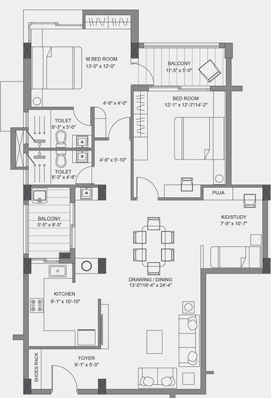 2.5 BHK Flat in Kapis Lotus Crystal in Gadakan, Bhubaneswar - Image 849311