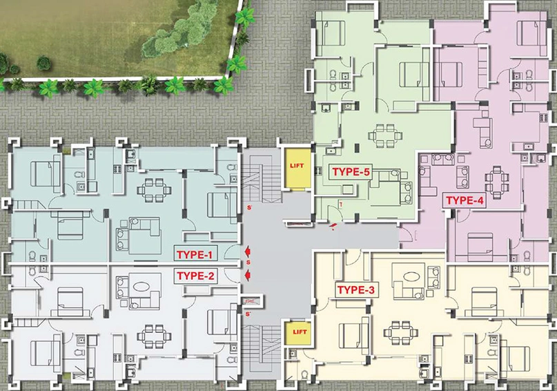 Floor Plan of Kapis Lotus Crystal in Gadakan, Bhubaneswar - Image 261039