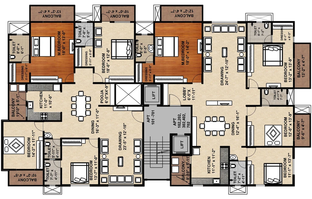 Floor Plan of Raghukul Digvijay in Shivaji Nagar, Nagpur - Image 250983