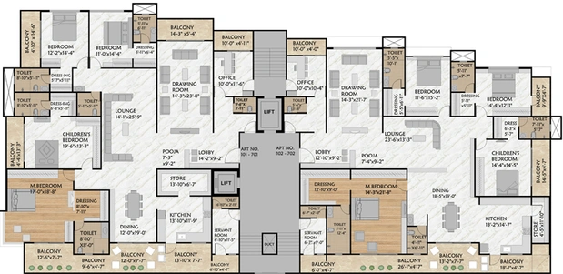 Floor Plan of Raghukul Binapani in Shivaji Nagar, Nagpur - Image 250938