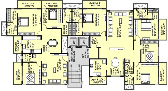 Floor Plan of Raghukul Sri Balaji in Shivaji Nagar, Nagpur - Image 251034