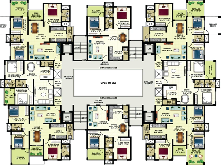 Floor Plan of Raghukul Silver Paradise in Somalwada, Nagpur - Image 251112