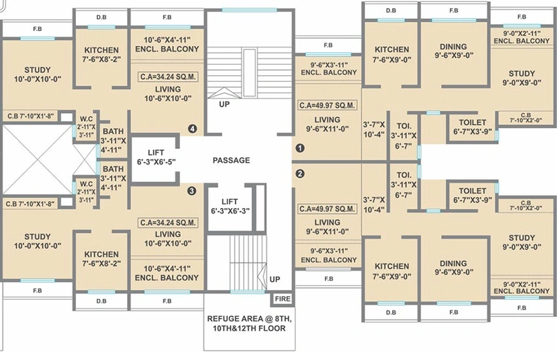 Floor Plan of Agarwal Exotica in Vasai East, Palghar - Image 228951