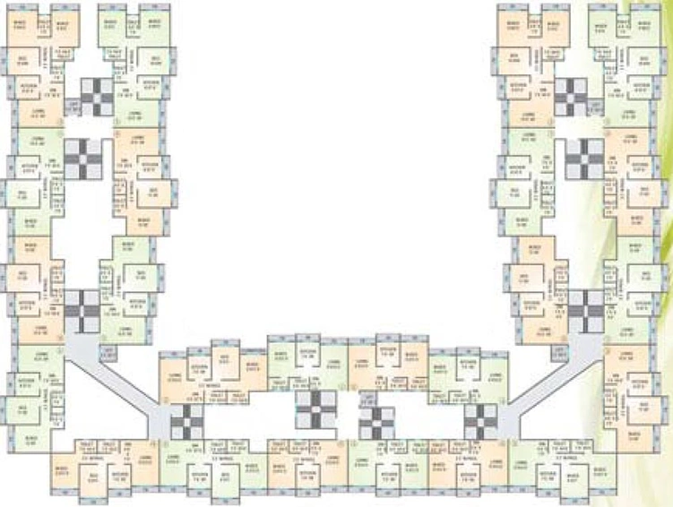 Floor Plan of Agarwal Lifestyle in Virar West, Palghar - Image 228984