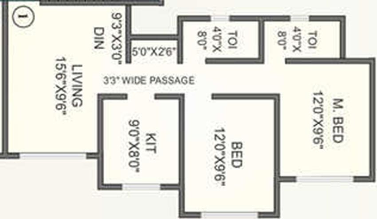 2 BHK Flat in Agarwal Meadows in Virar West, Palghar - Image 835079
