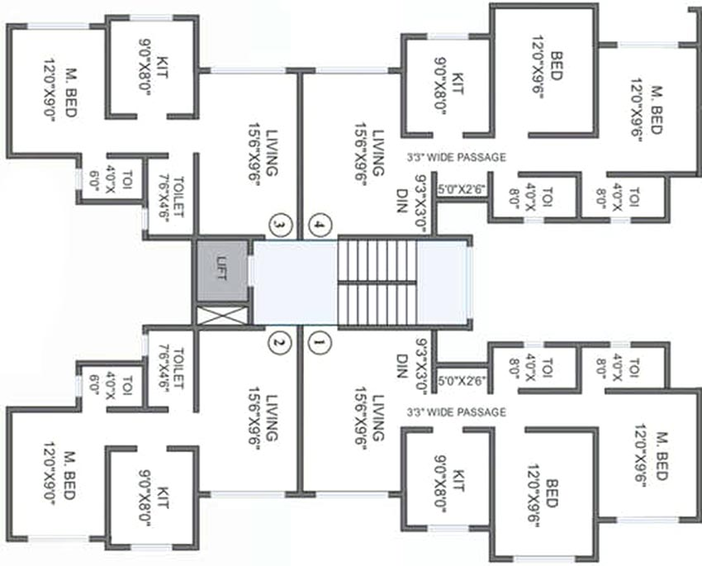 Floor Plan of Agarwal Meadows in Virar West, Palghar - Image 229002
