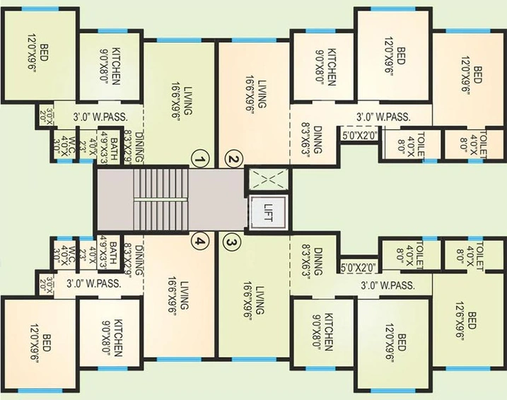 Floor Plan of Agarwal Vrindavan Township in Virar West, Palghar - Image 229020