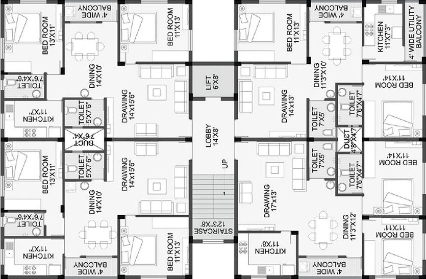 Floor Plan of Kokila Palace in Pokhariput, Bhubaneswar - Image 261079