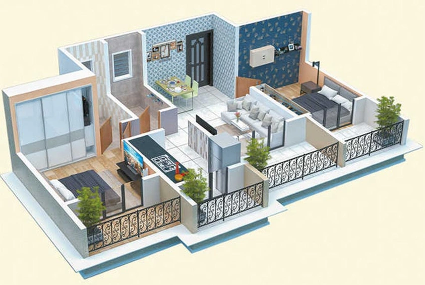 2 BHK Flat in Nine Star Pride in Saphale West, Palghar - Image 834786