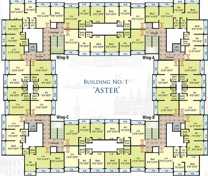 Floor Plan of Nine Star Landmark in Makane Kapase, Palghar - Image 228283