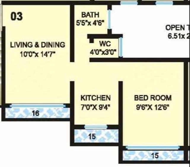 1 BHK Flat in Nine Sai Prabhat in Vasai East, Palghar - Image 834831