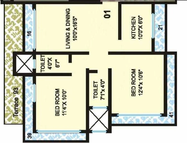 2 BHK Flat in Nine Sai Prabhat in Vasai East, Palghar - Image 834832