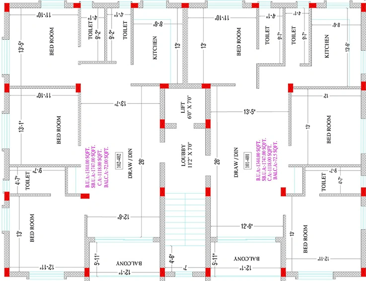 Floor Plan of GK GBP Swarnaprabha Enclave in Saheed Nagar, Bhubaneswar - Image 261990