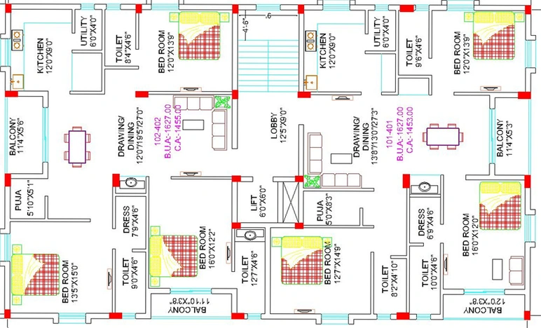 Floor Plan of GK Aryavrata Enclave in Kalinga Nagar, Bhubaneswar - Image 254597
