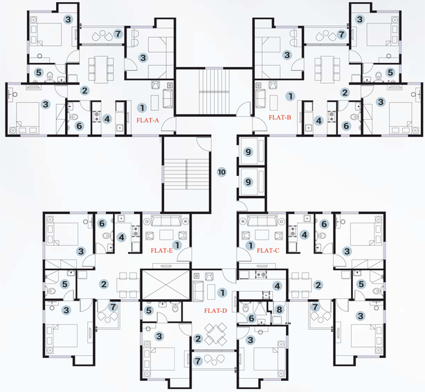 Floor Plan of DTC Southern Heights in Joka, Kolkata - Image 257144