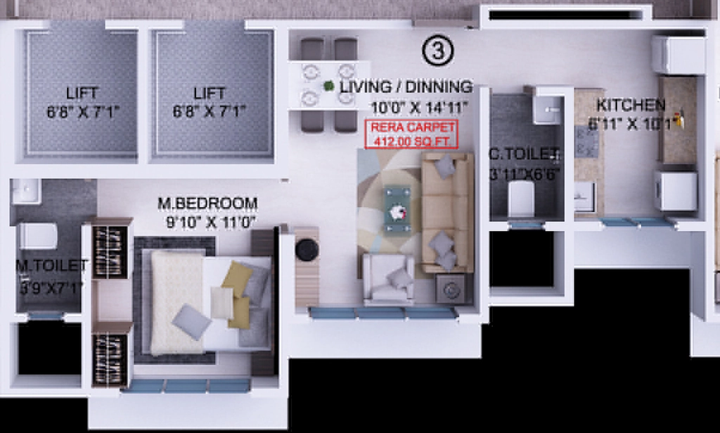 1 BHK Flat in Thakur Aspire in Kandivali East, Mumbai - Image 880921