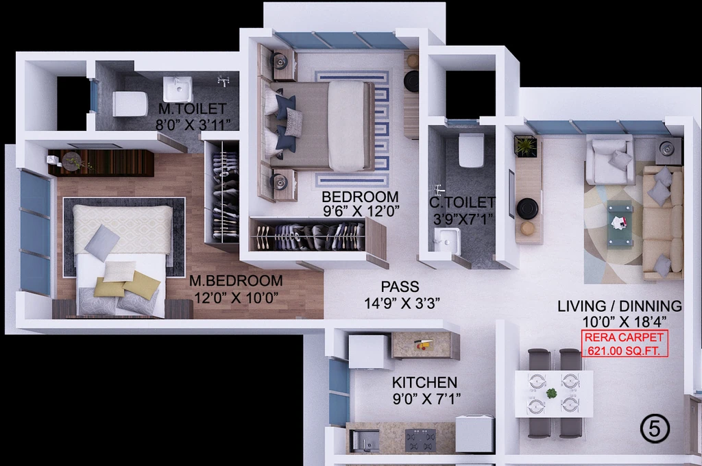 2 BHK Flat in Thakur Aspire in Kandivali East, Mumbai - Image 880923