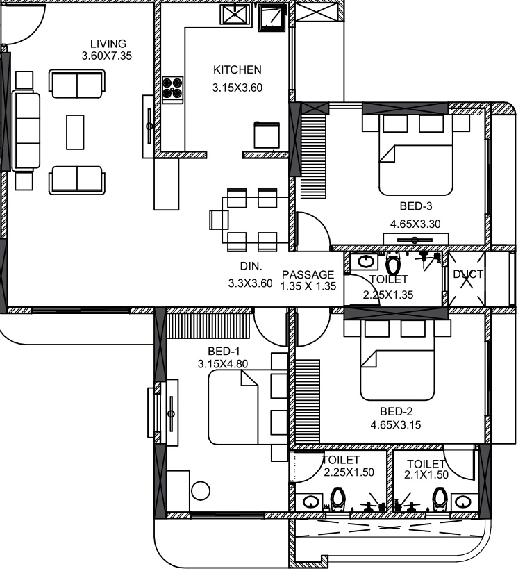 3 BHK Flat in Thakur Jewel in Kandivali East, Mumbai - Image 880924