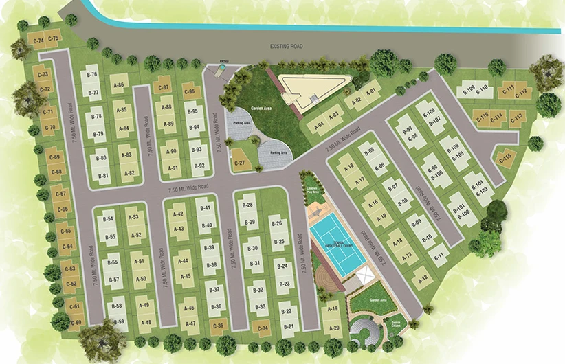Master Plan of Southwest Matrix Homes in Kalali, Vadodara - Image 263436