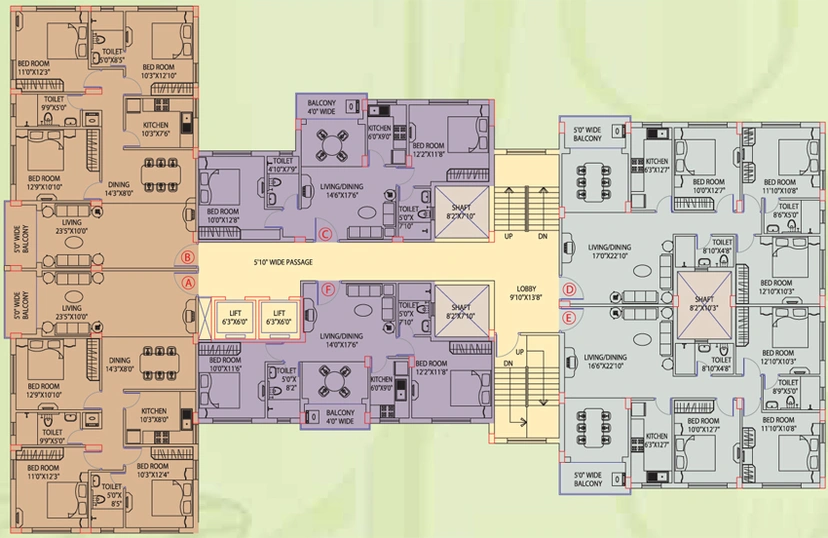 Floor Plan of Prabha Clubtown Gardens in BT Road, Kolkata - Image 257915