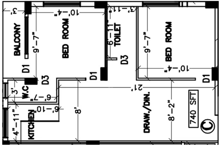 2 BHK Flat in Kappa Enclave in Chinar Park, Kolkata - Image 848245