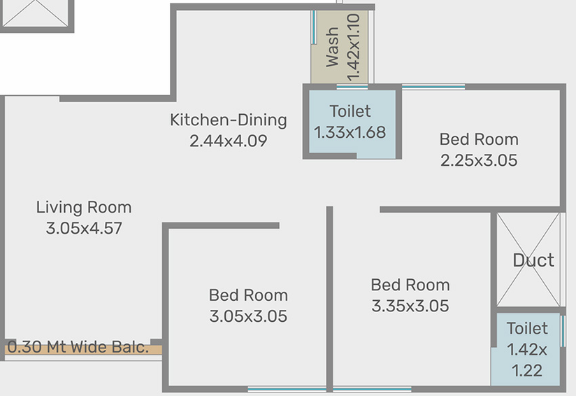 3 BHK Flat in Sundaram Highlife in Waghodia Road, Vadodara - Image 850117